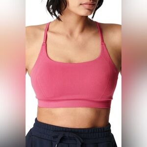 Sweaty Betty foundation seamless yoga bra in tayberry pink